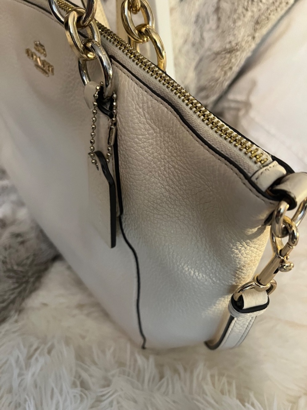 Small Kelsey satchel (Coach F28993) chalk white - Picture 6 of 14